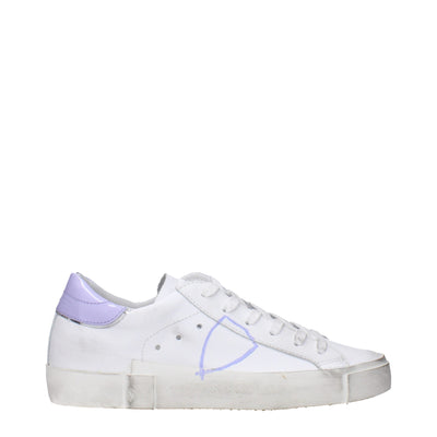 Philippe Model Baskets basses en cuir blanc