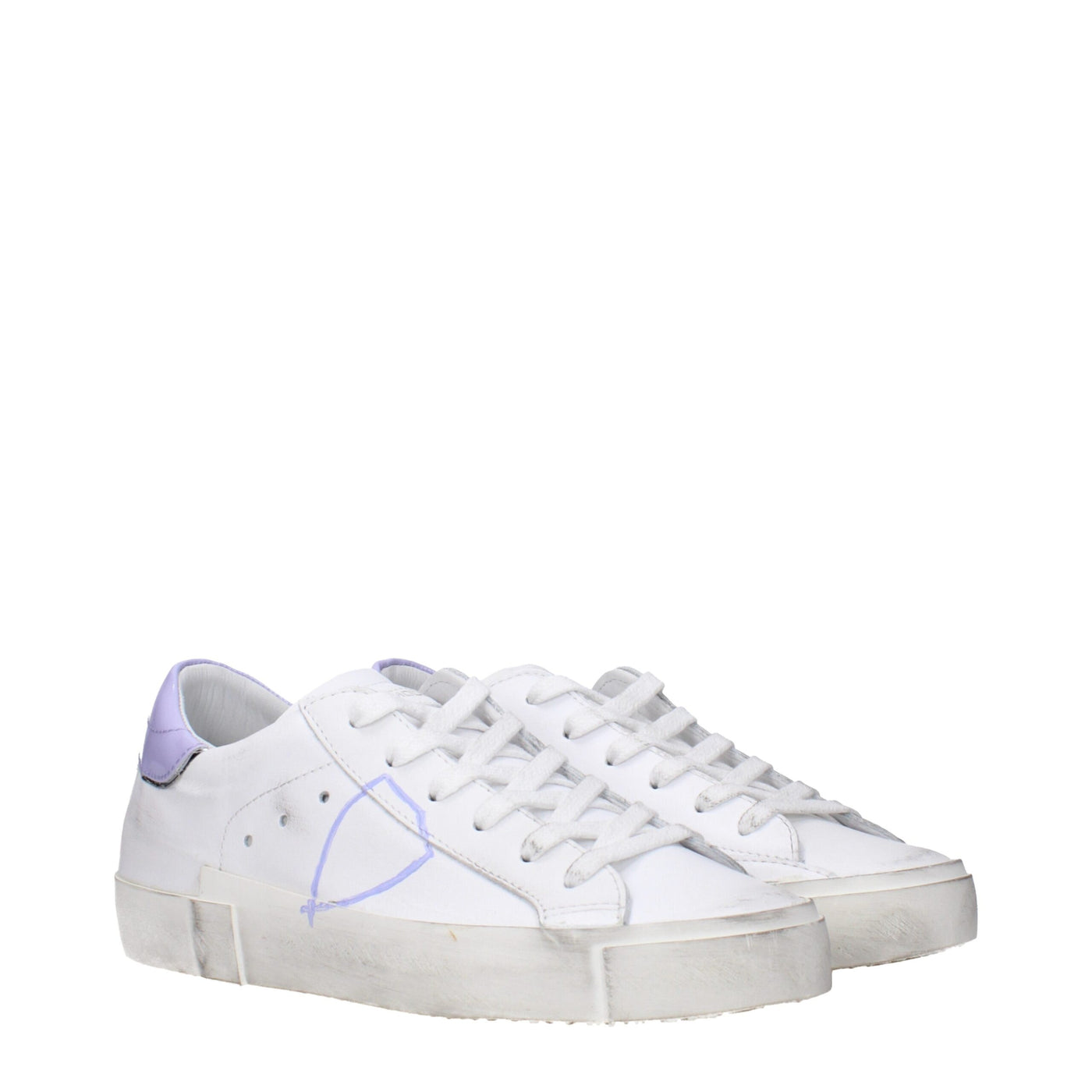 Philippe Model Baskets basses en cuir blanc