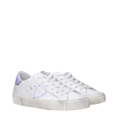 Philippe Model Baskets basses en cuir blanc