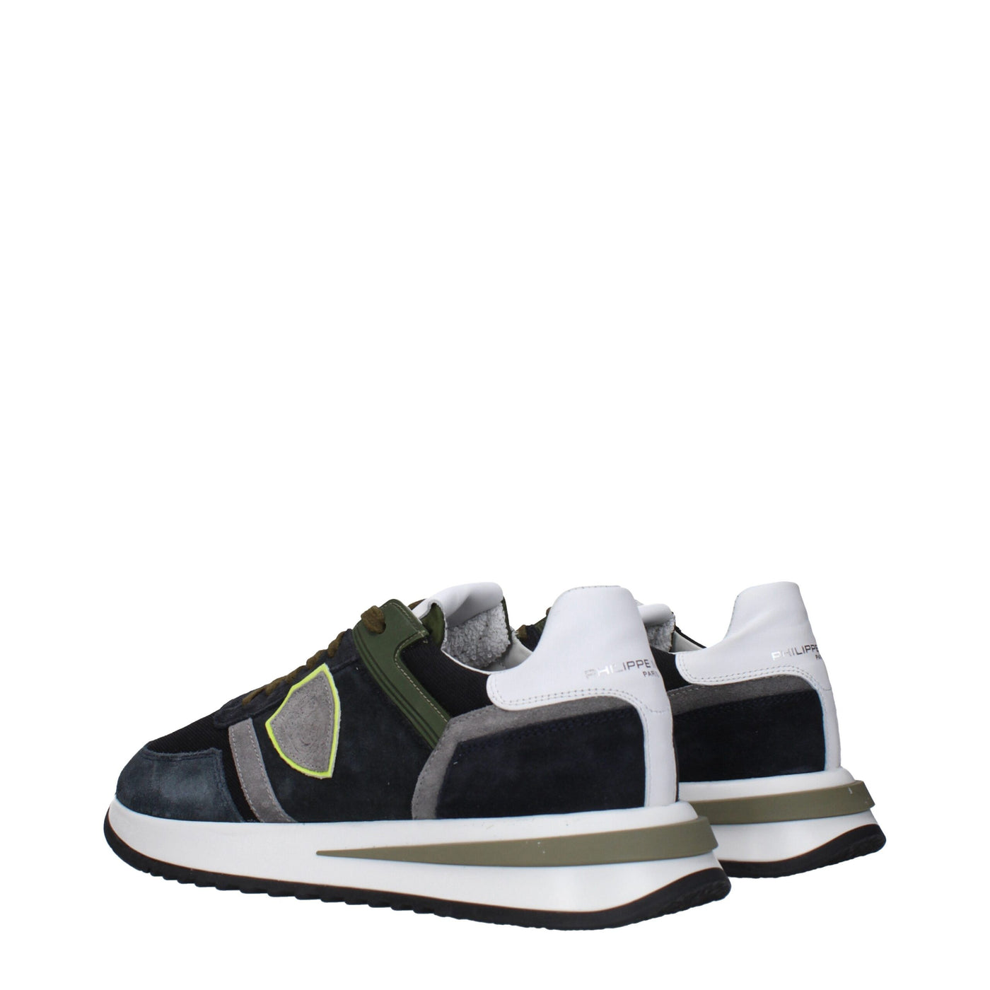 Philippe Model Blauwe Leren Lage Schoenen