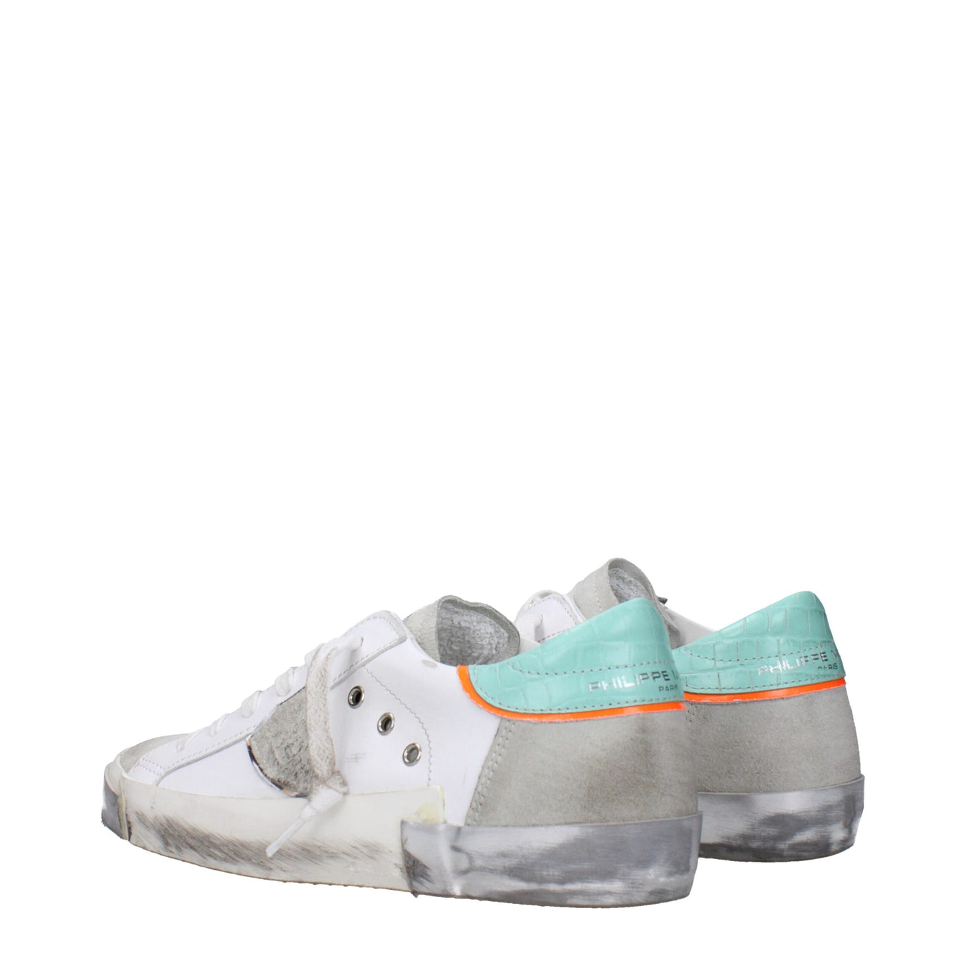 Philippe Model White Leather Low Tops