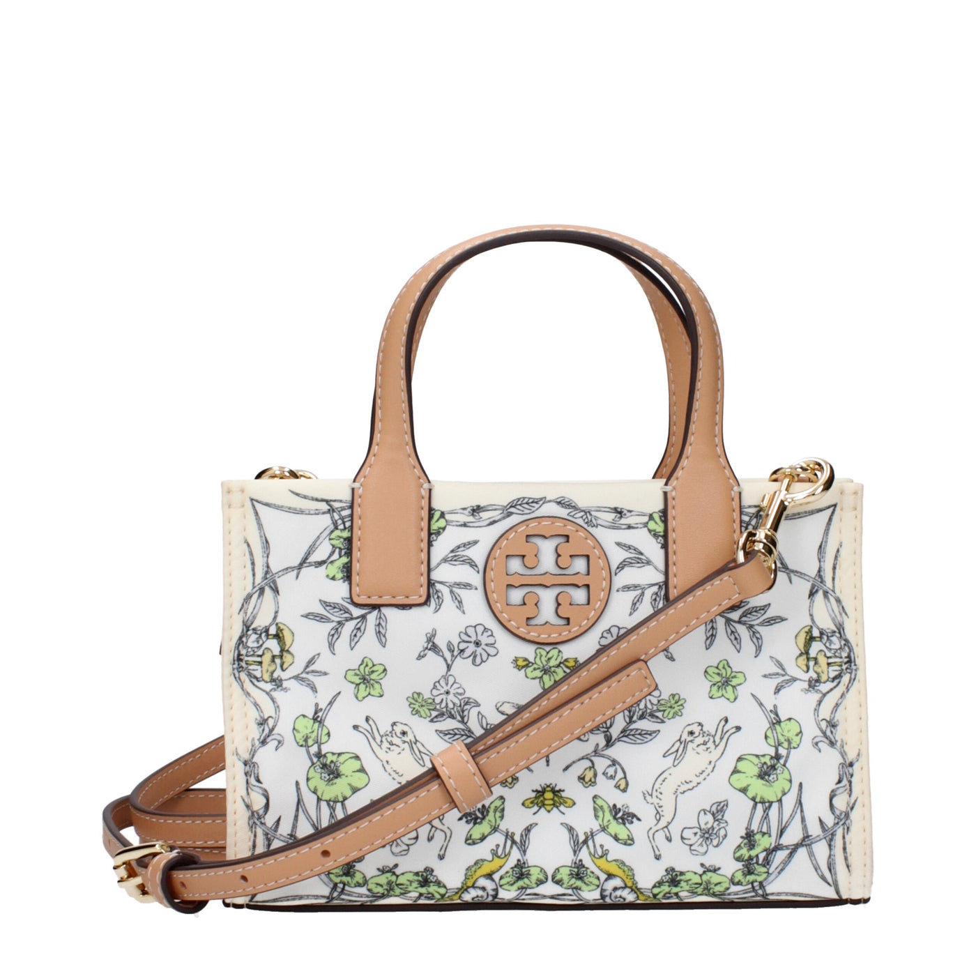 Sacs à main en tissu beige Tory Burch