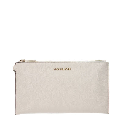 Pochettes en cuir beige Michael Kors