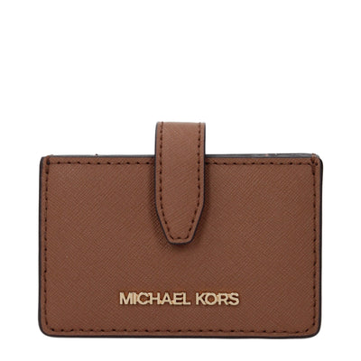 Michael Kors Brown Leather Cardholders