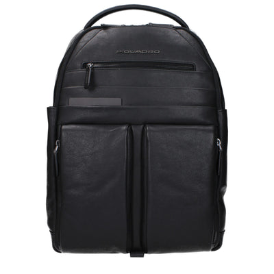 Sacs à dos en cuir noir Piquadro