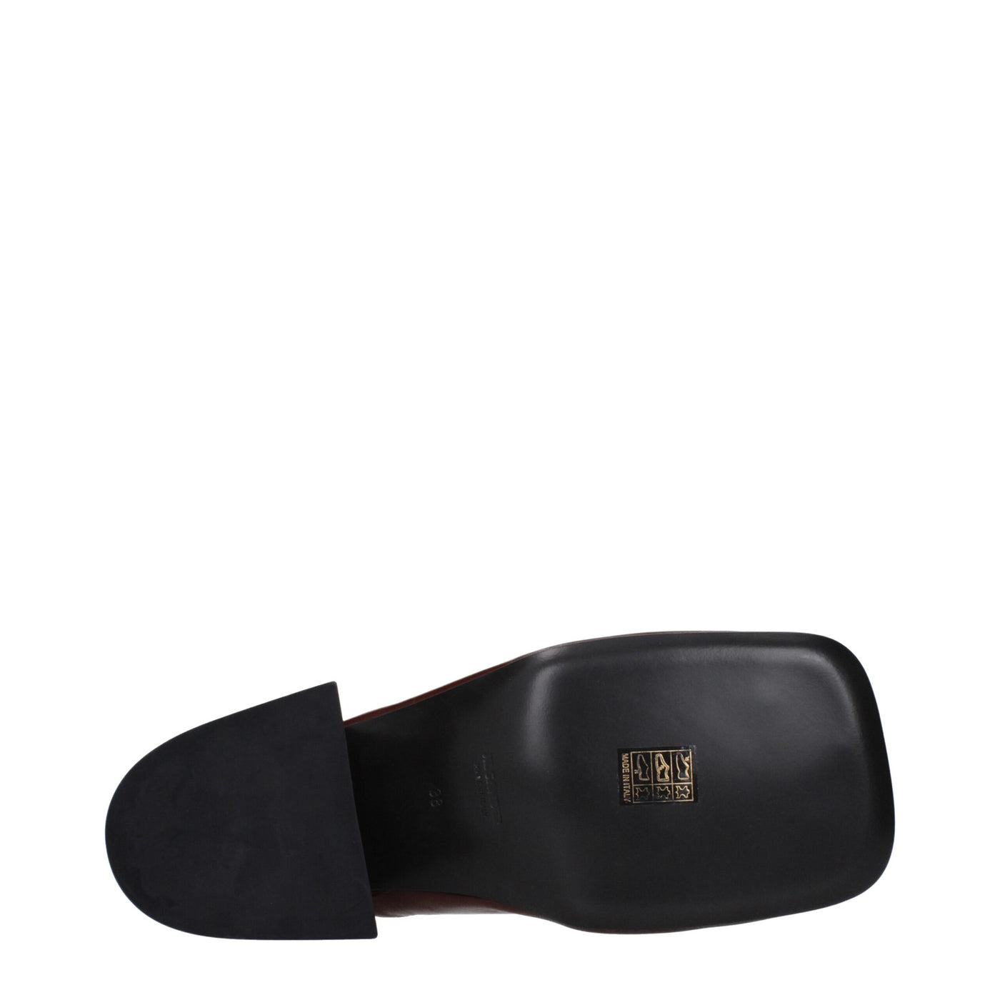 Mules en cuir rouge Jil Sander