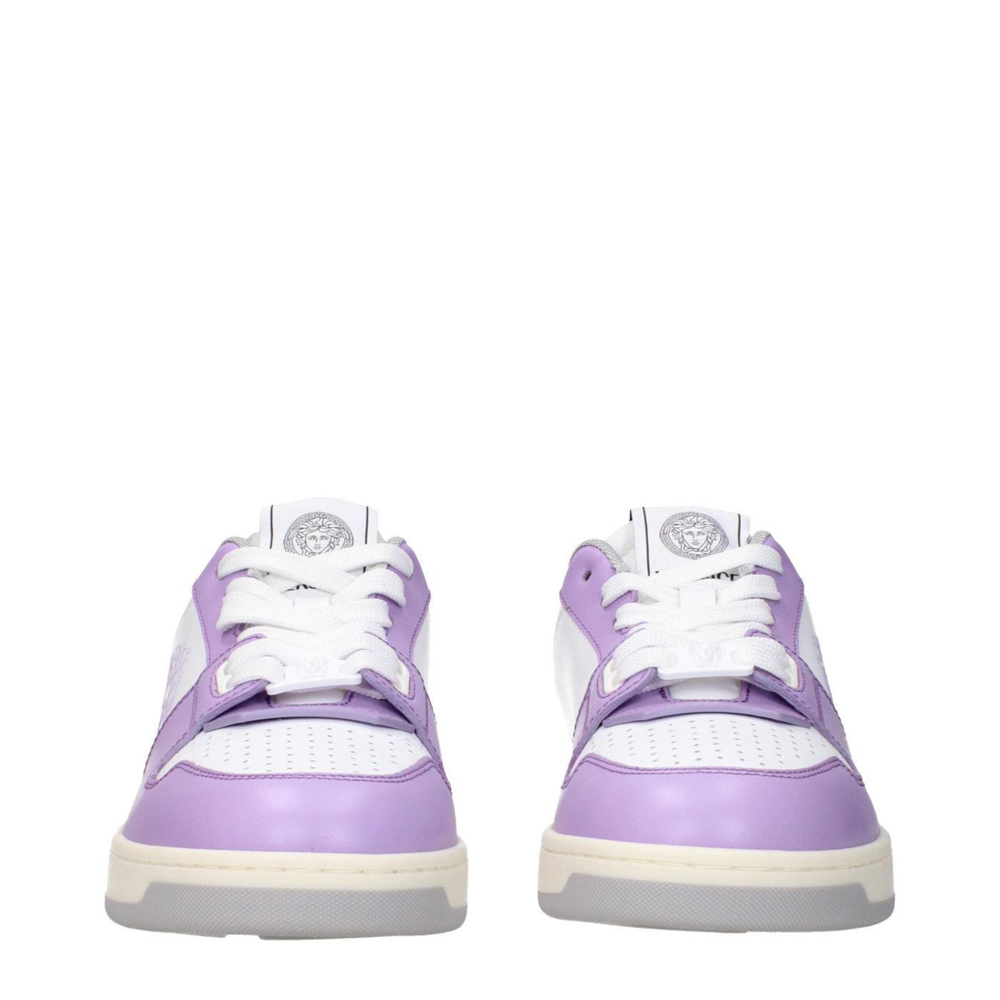 Versace White Leather Low Tops