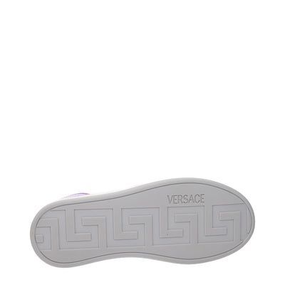 Versace White Leather Low Tops