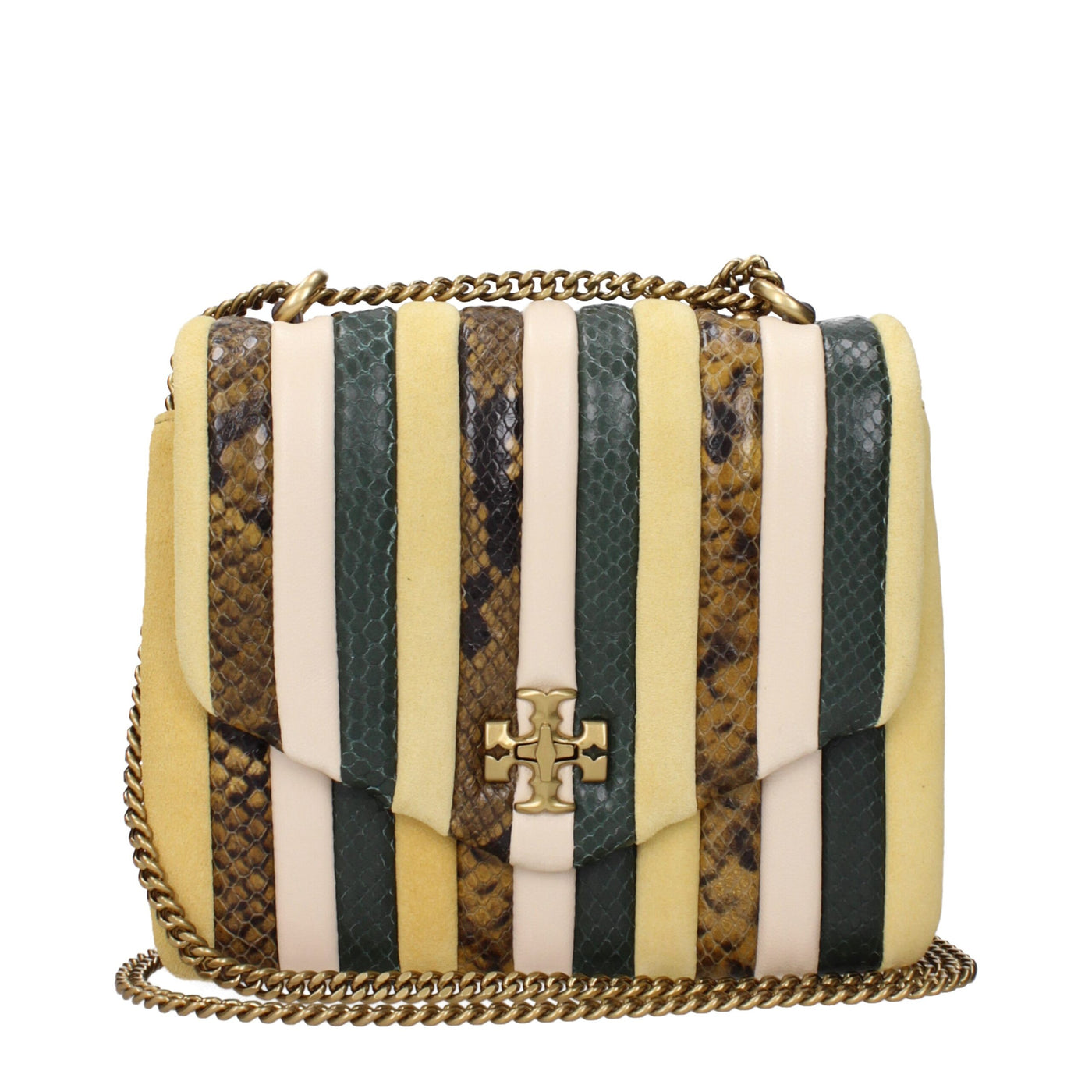 Tory Burch gele leren schoudertassen
