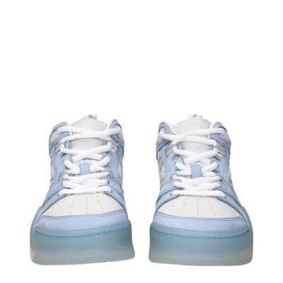 Baskets montantes en cuir blanc Moncler