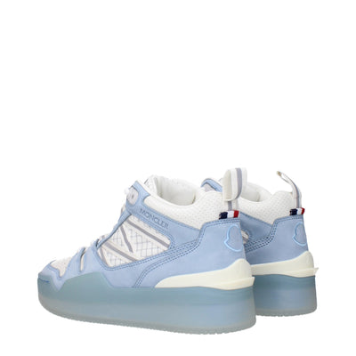 Baskets montantes en cuir blanc Moncler