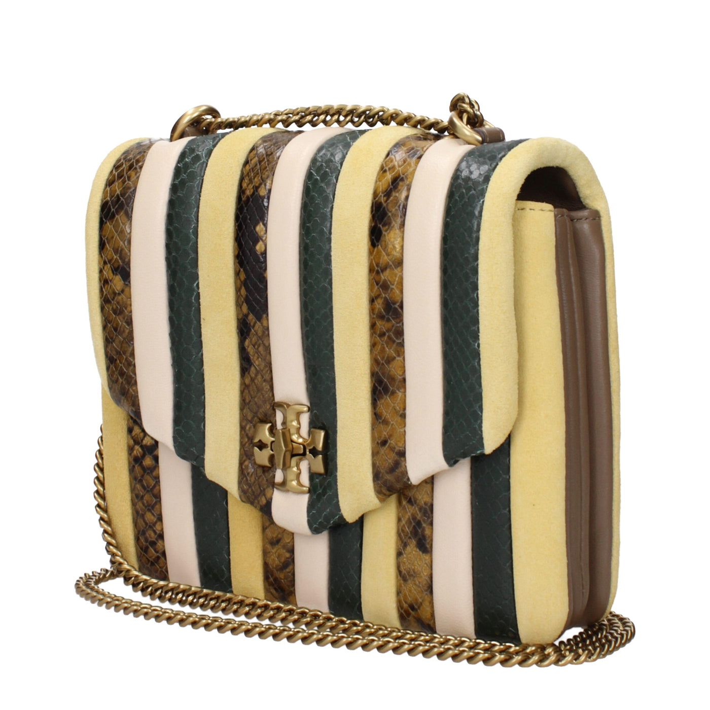 Tory Burch gele leren schoudertassen