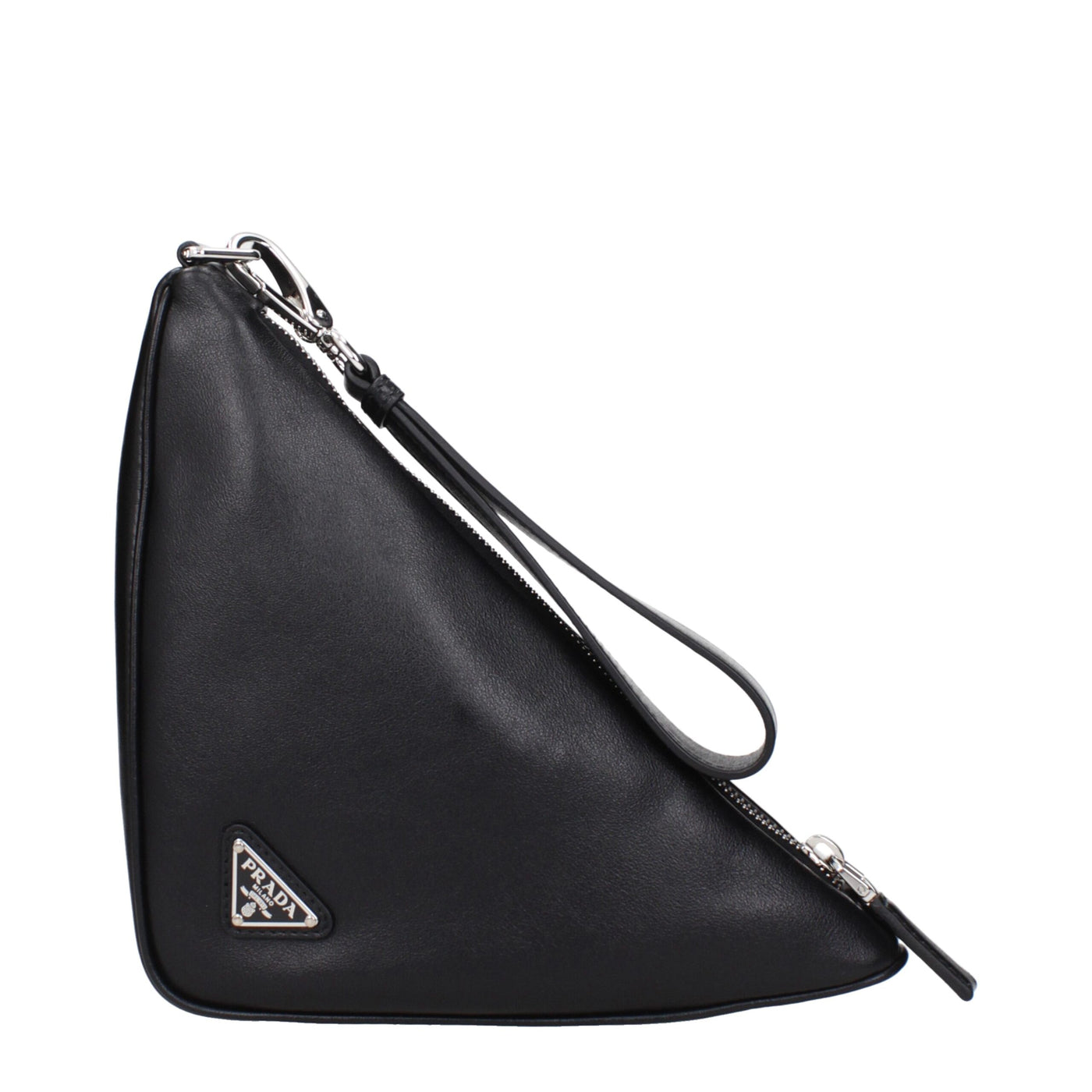 Pochettes Prada en cuir noir