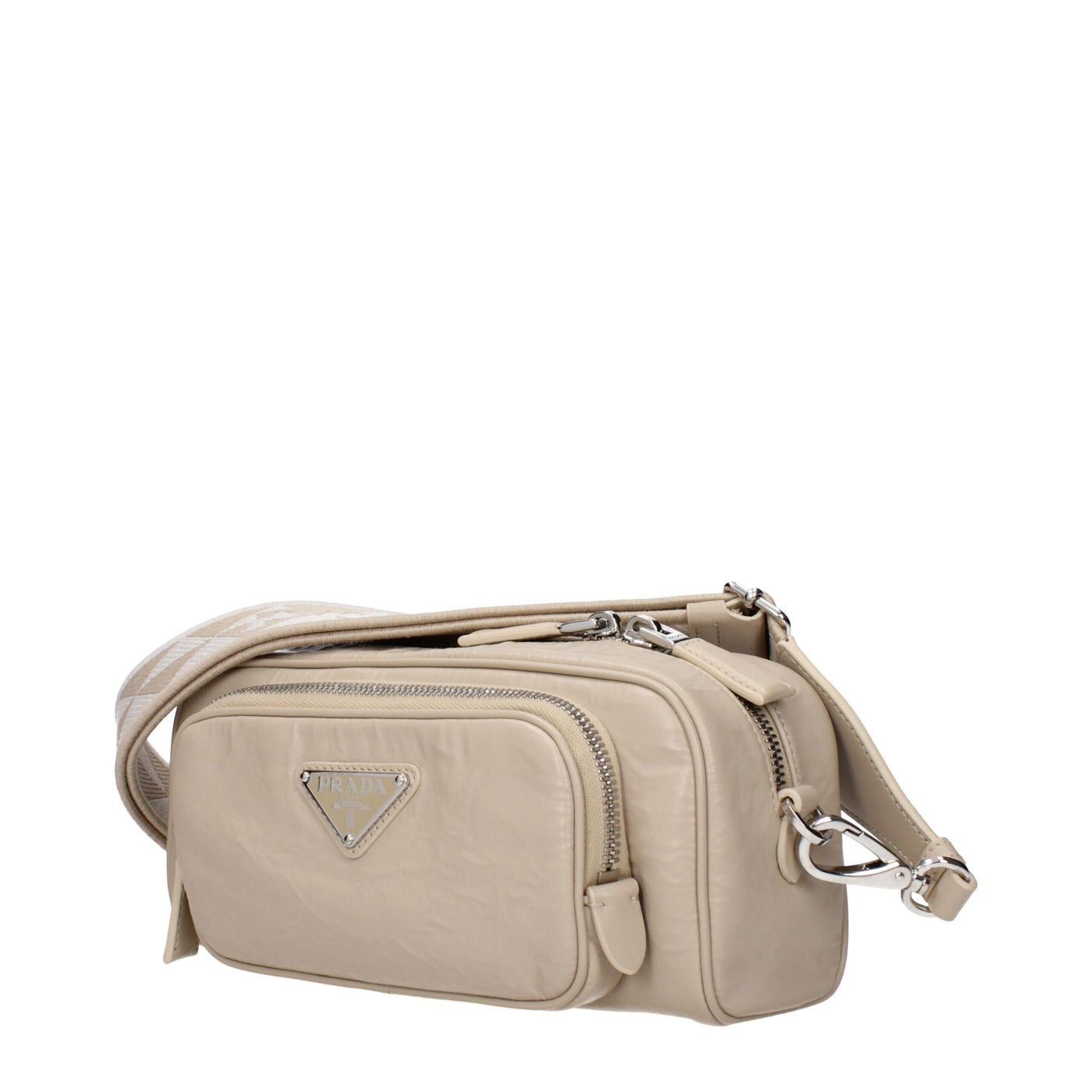 Prada beige leren crossbodytassen