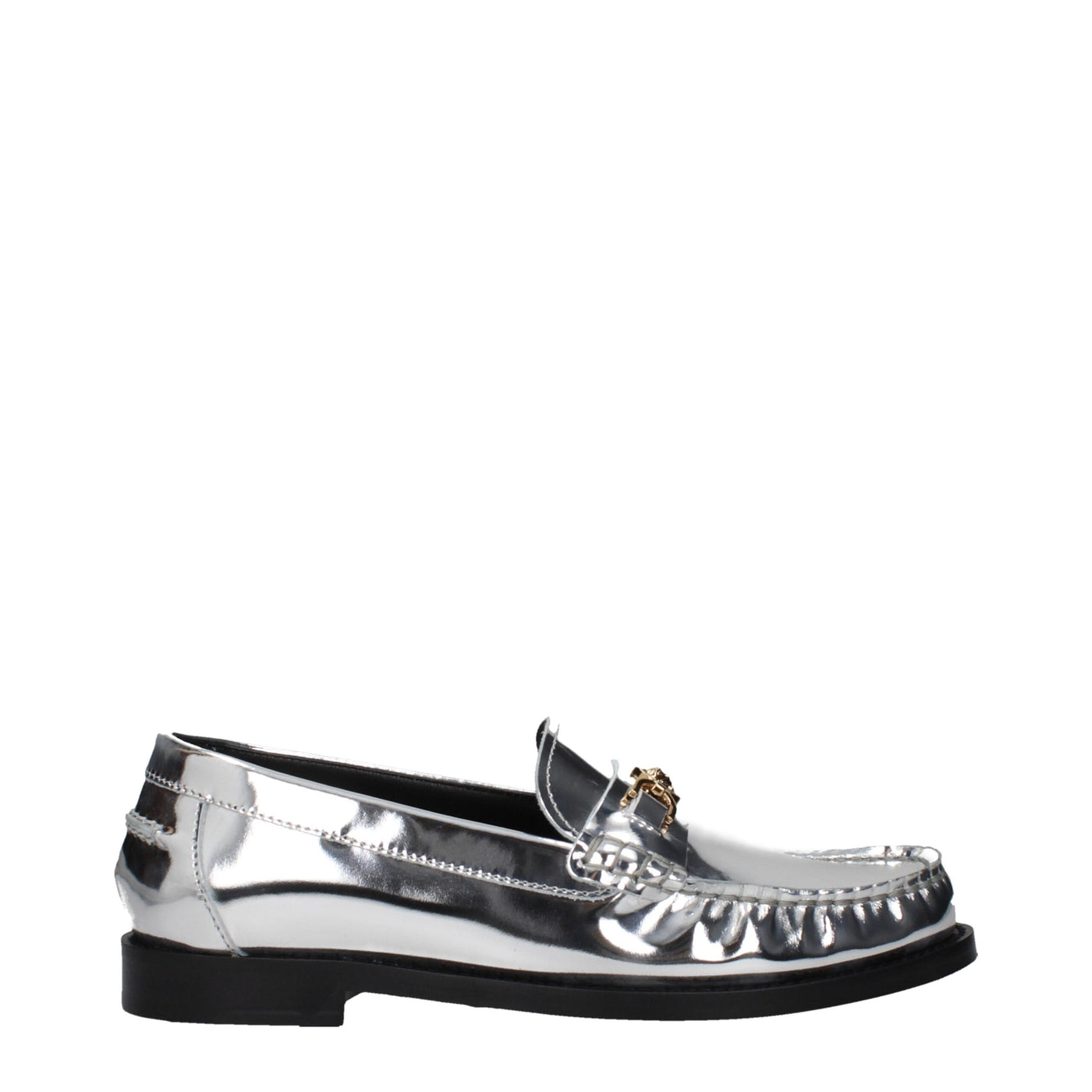 Versace Grijze Leren Instappers