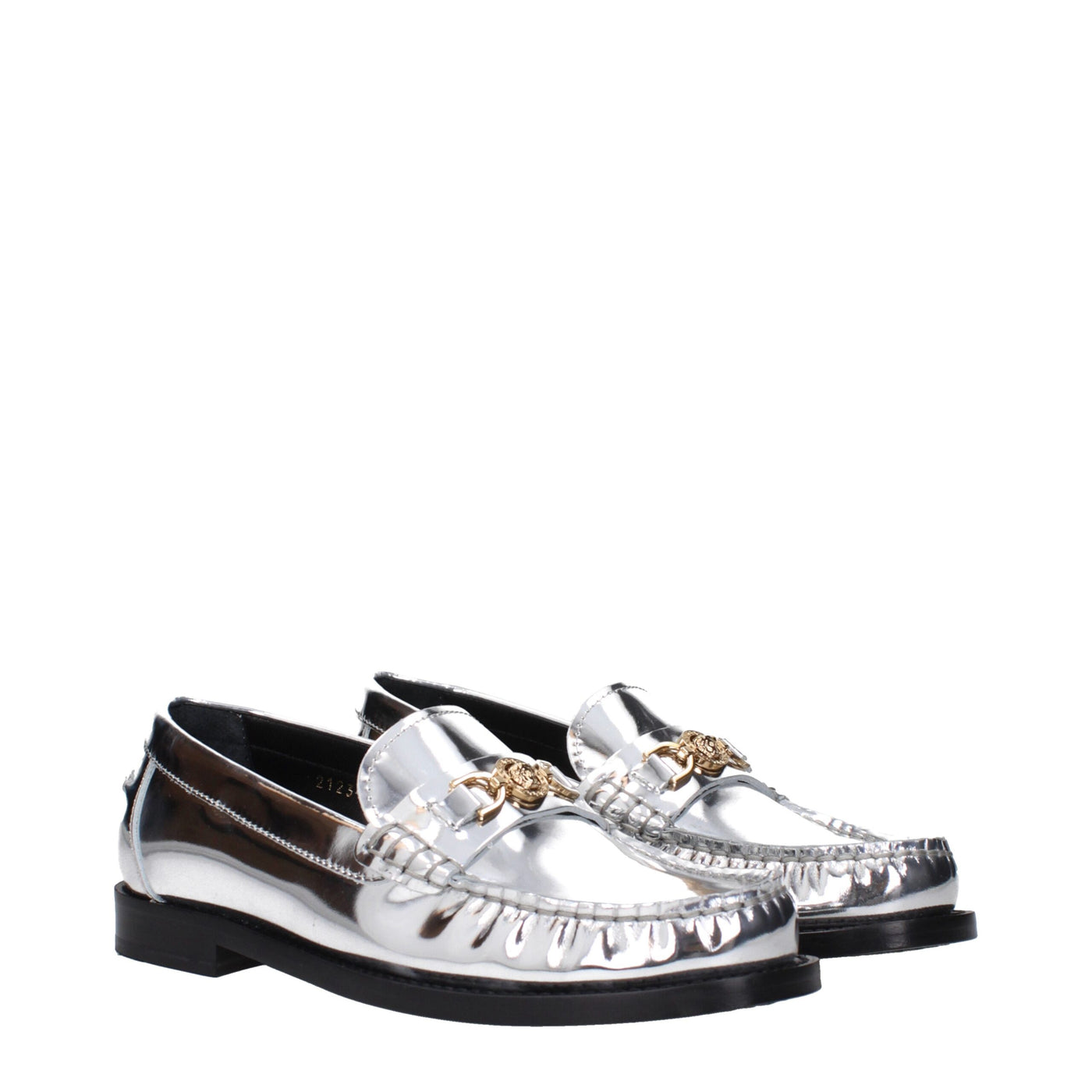 Versace Grijze Leren Instappers