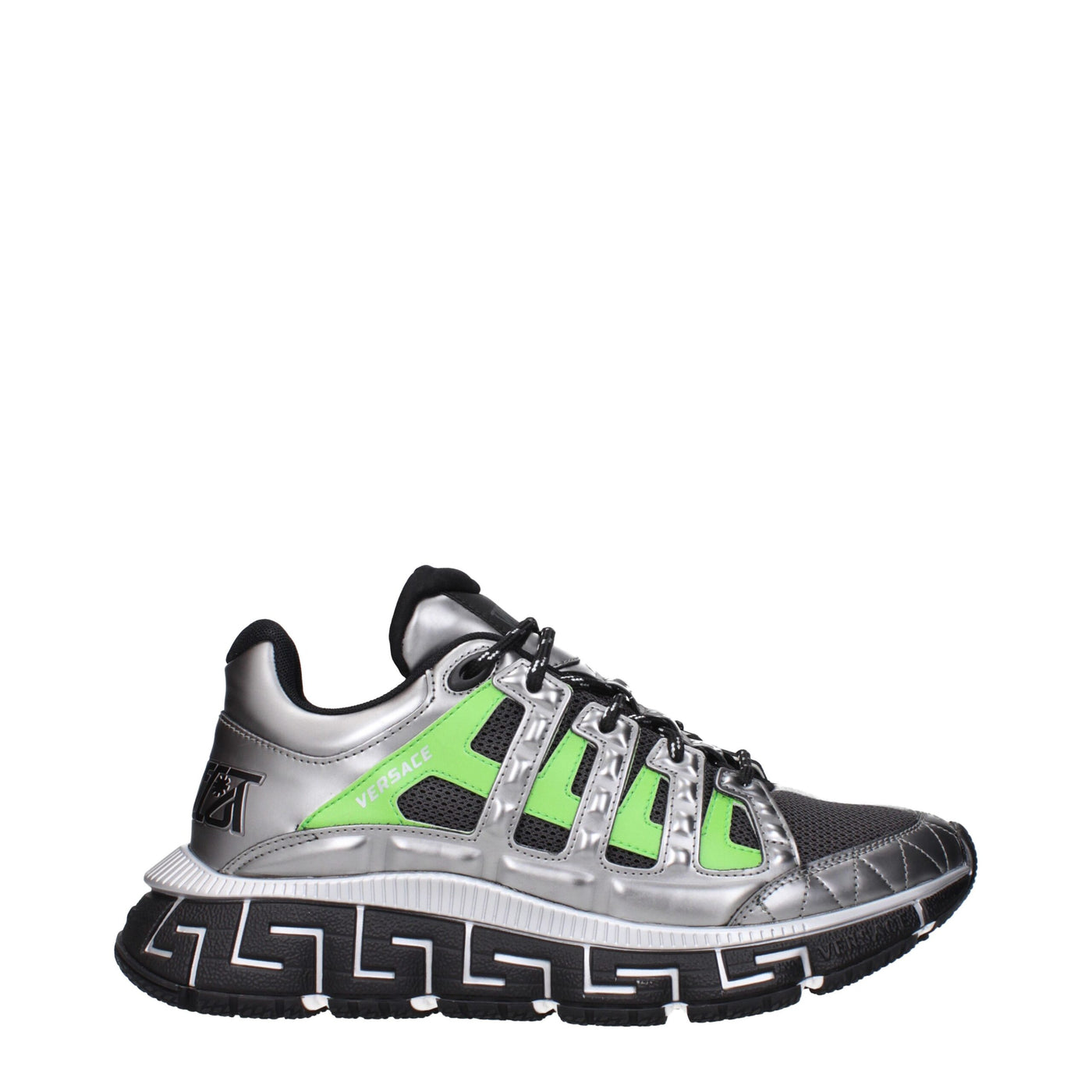 Versace Grijze Stoffen Atletische Sneakers