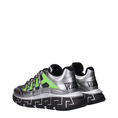 Versace Grijze Stoffen Atletische Sneakers