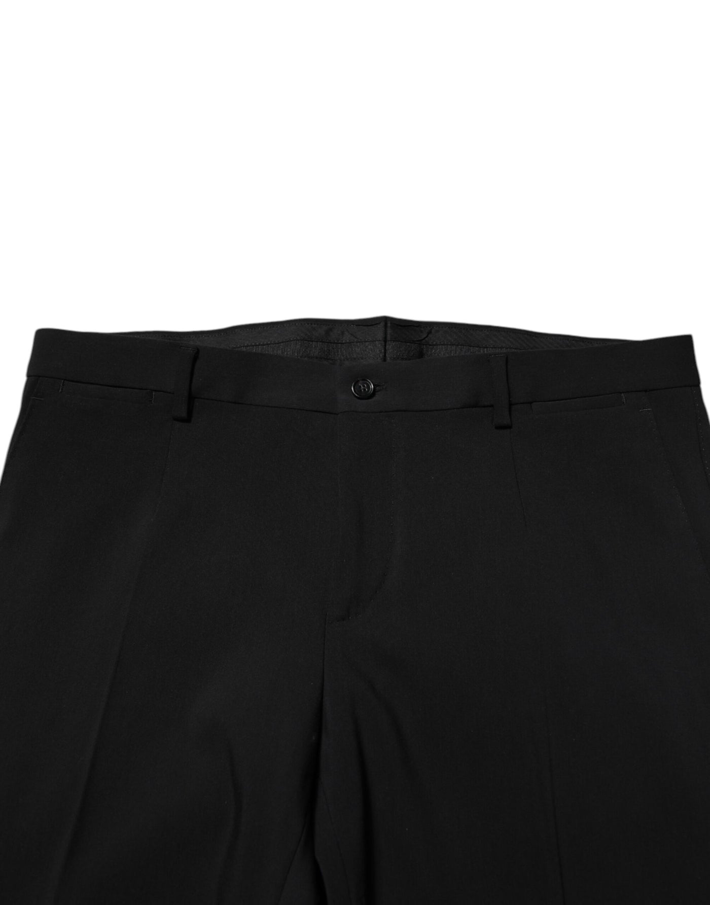 Costume 2 pièces simple boutonnage en coton noir Dolce &amp; Gabbana