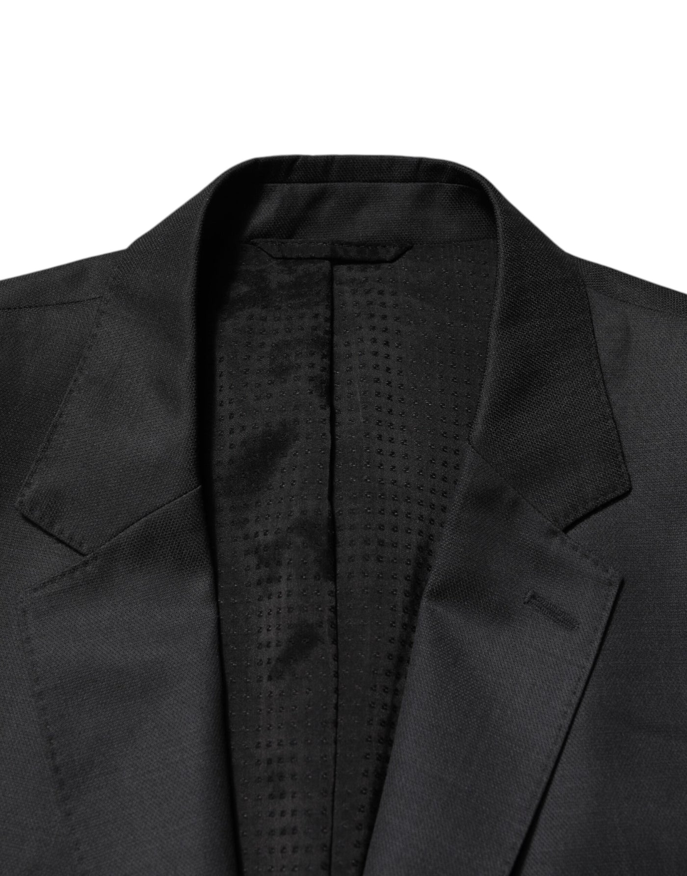 Costume 2 pièces simple boutonnage en laine gris foncé Dolce &amp; Gabbana