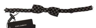 Dolce &amp; Gabbana Bruine Zijden Polka Dot Jacquard Heren Strik Papillon