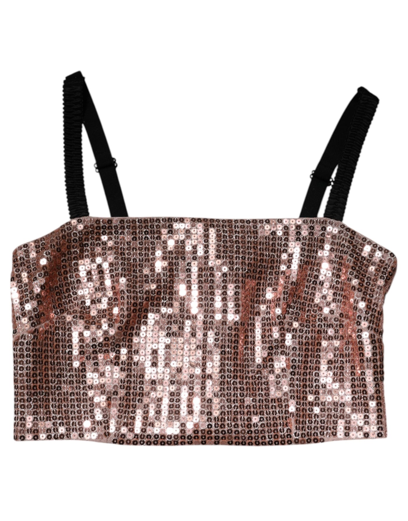 Dolce &amp; Gabbana roze gepaspelde nylon mouwloze crop top