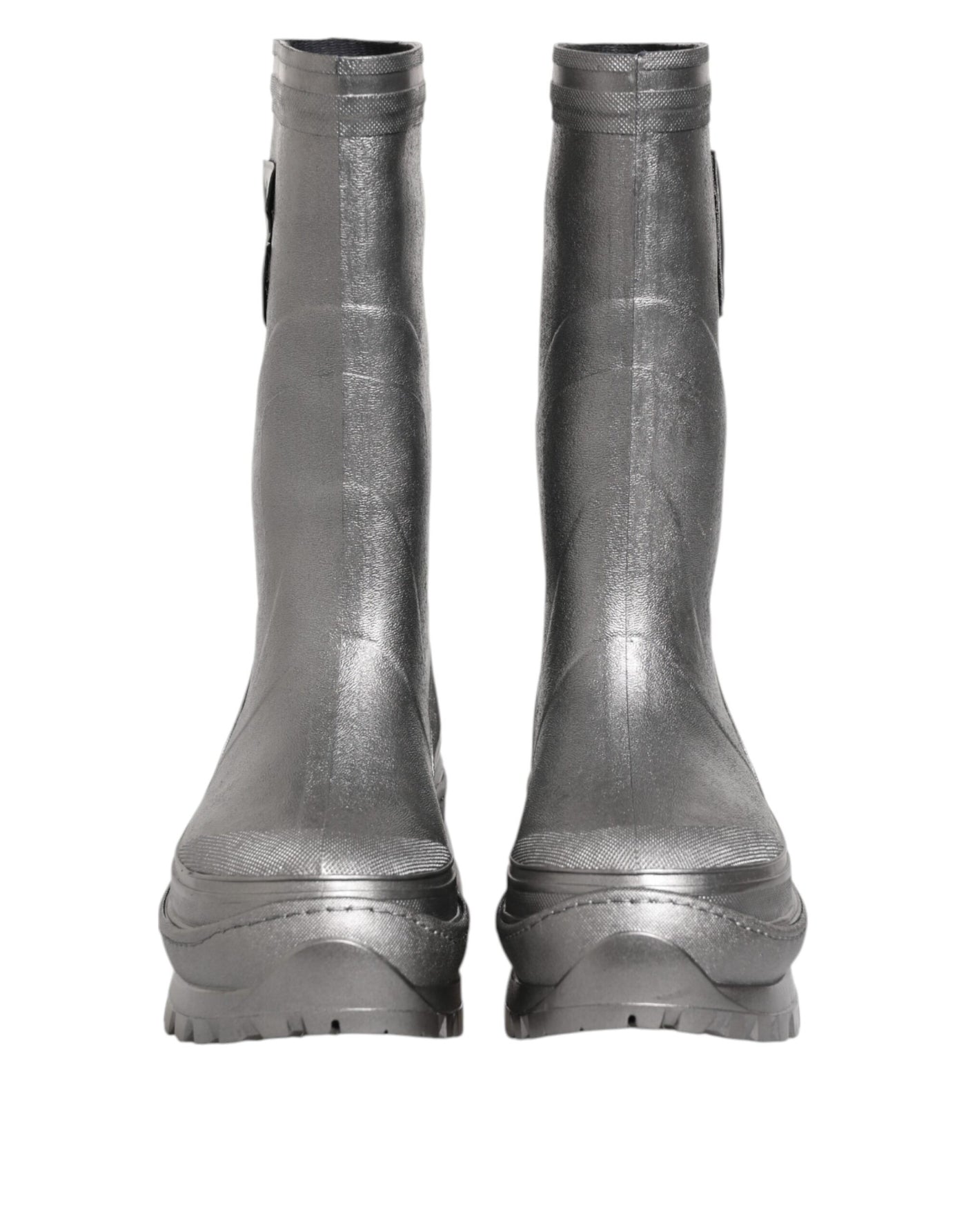 Dolce &amp; Gabbana Metallic Silver Pull On Regenlaarzen