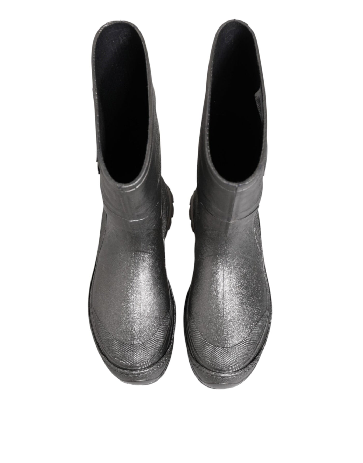 Dolce &amp; Gabbana Metallic Silver Pull On Regenlaarzen