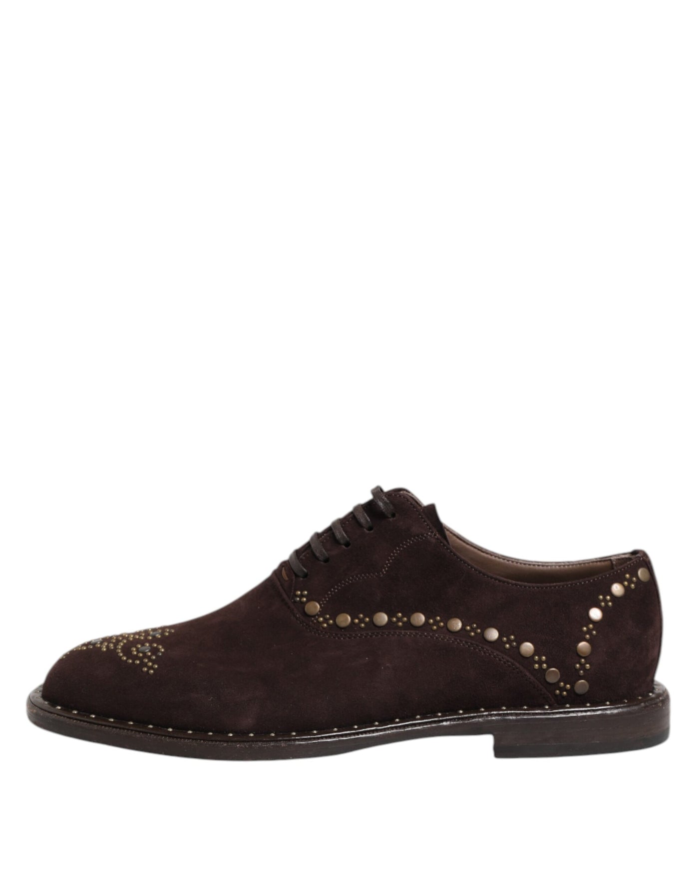 Dolce &amp; Gabbana Bruine Fluwelen Veterschoenen Oxford