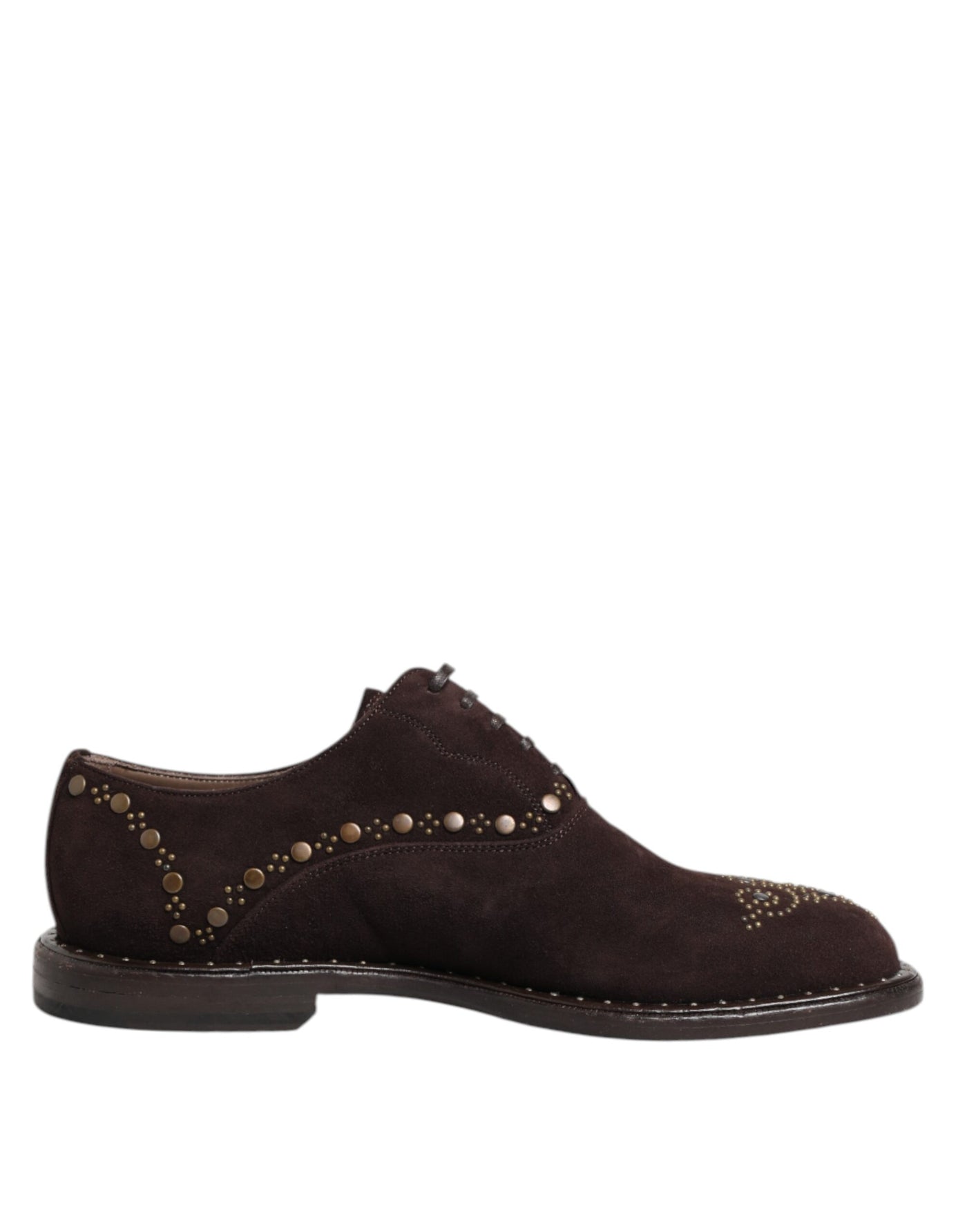 Dolce &amp; Gabbana Bruine Fluwelen Veterschoenen Oxford