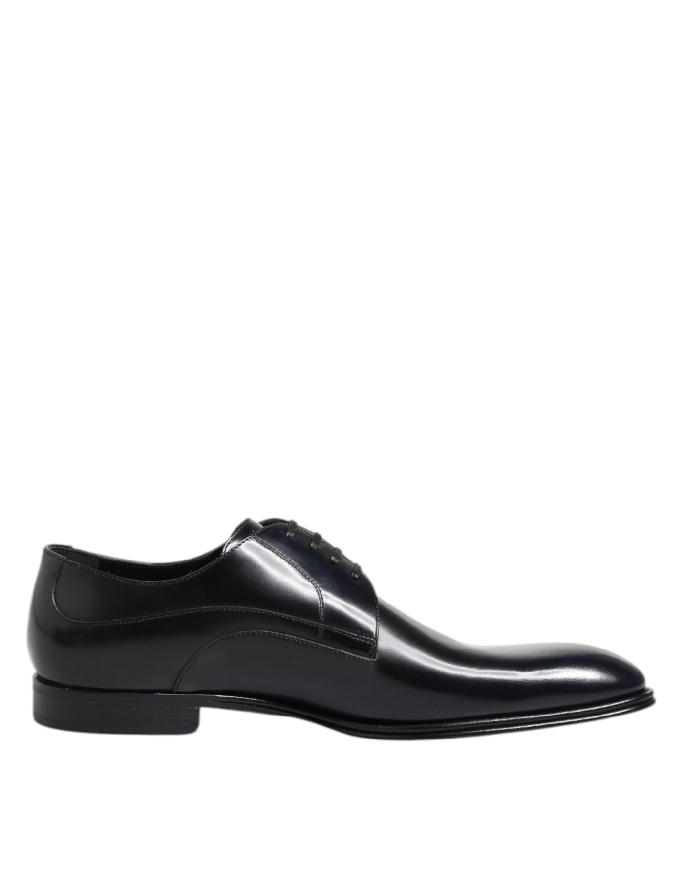 Dolce &amp; Gabbana marineblauwe leren veterschoenen met vetersluiting