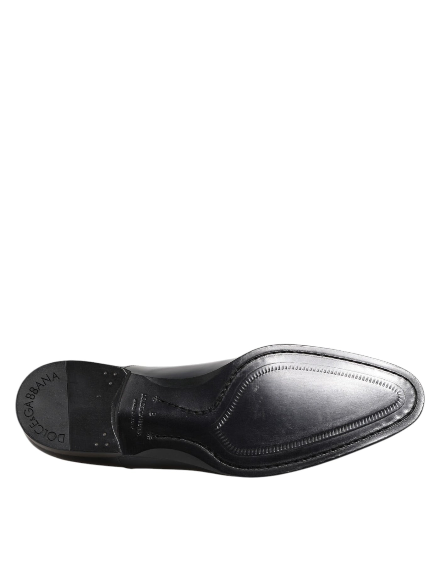 Dolce &amp; Gabbana marineblauwe leren veterschoenen met vetersluiting