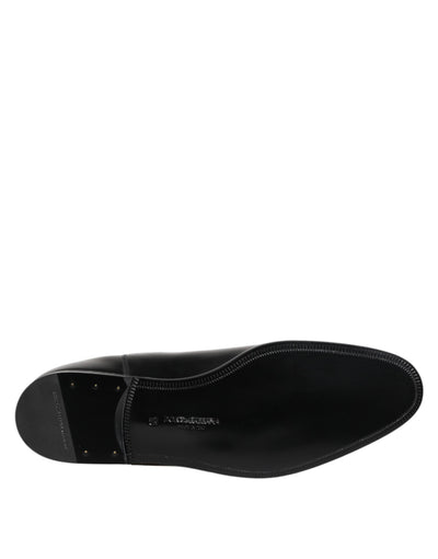 Dolce & Gabbana Black Chelsea Slip On Mid Calf Boots Shoes