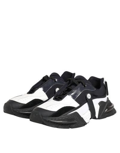 Dolce &amp; Gabbana Wit Zwart Logo Airmaster Sneakers Schoenen