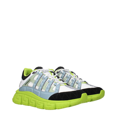 Versace witte stoffen sportschoenen