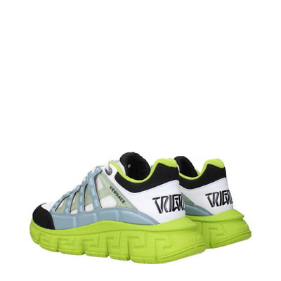 Versace witte stoffen sportschoenen