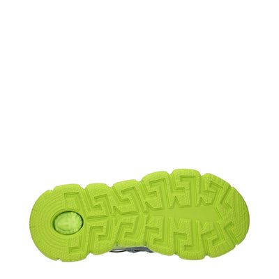 Versace witte stoffen sportschoenen
