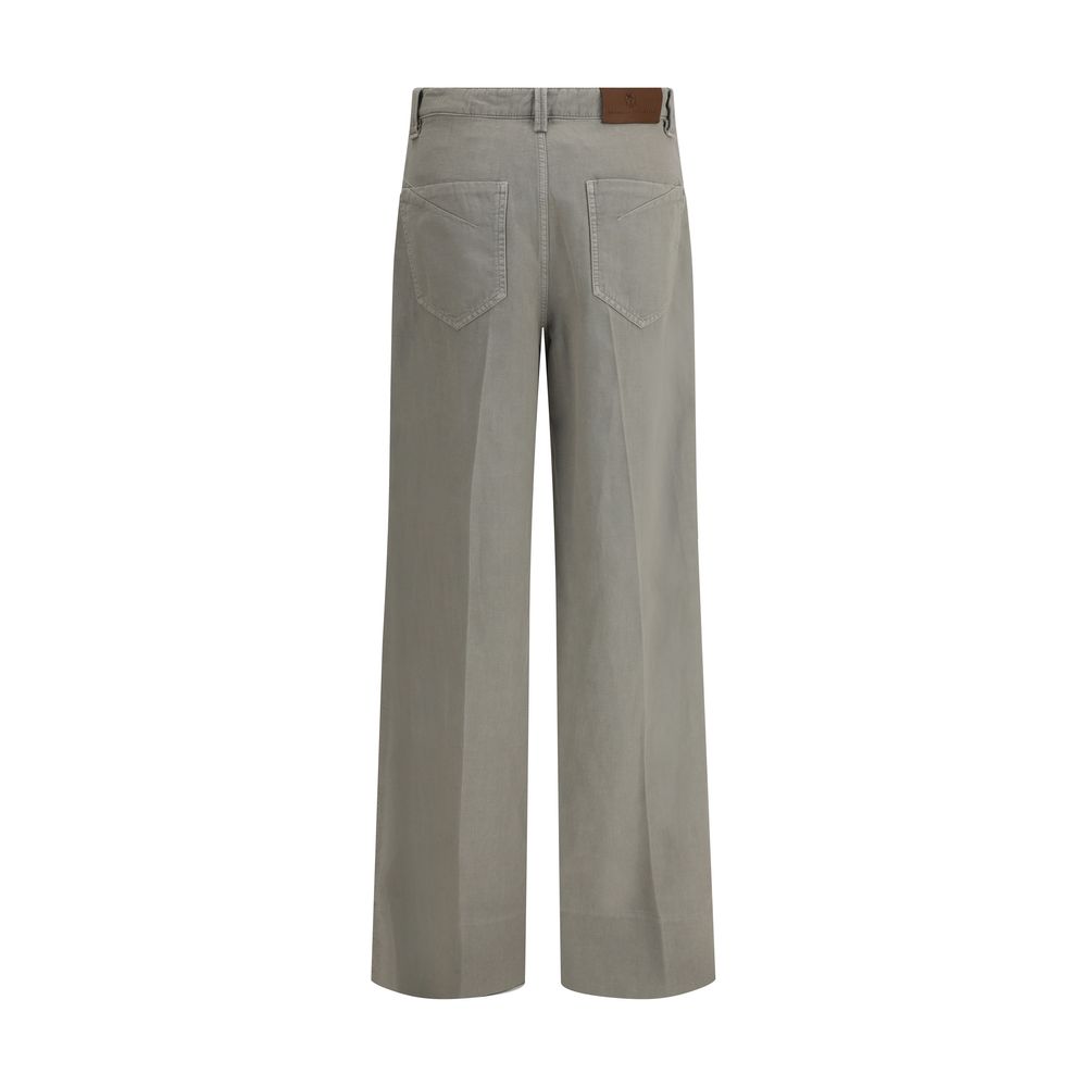 Brunello Cucinelli jeans met wijde pijpen
