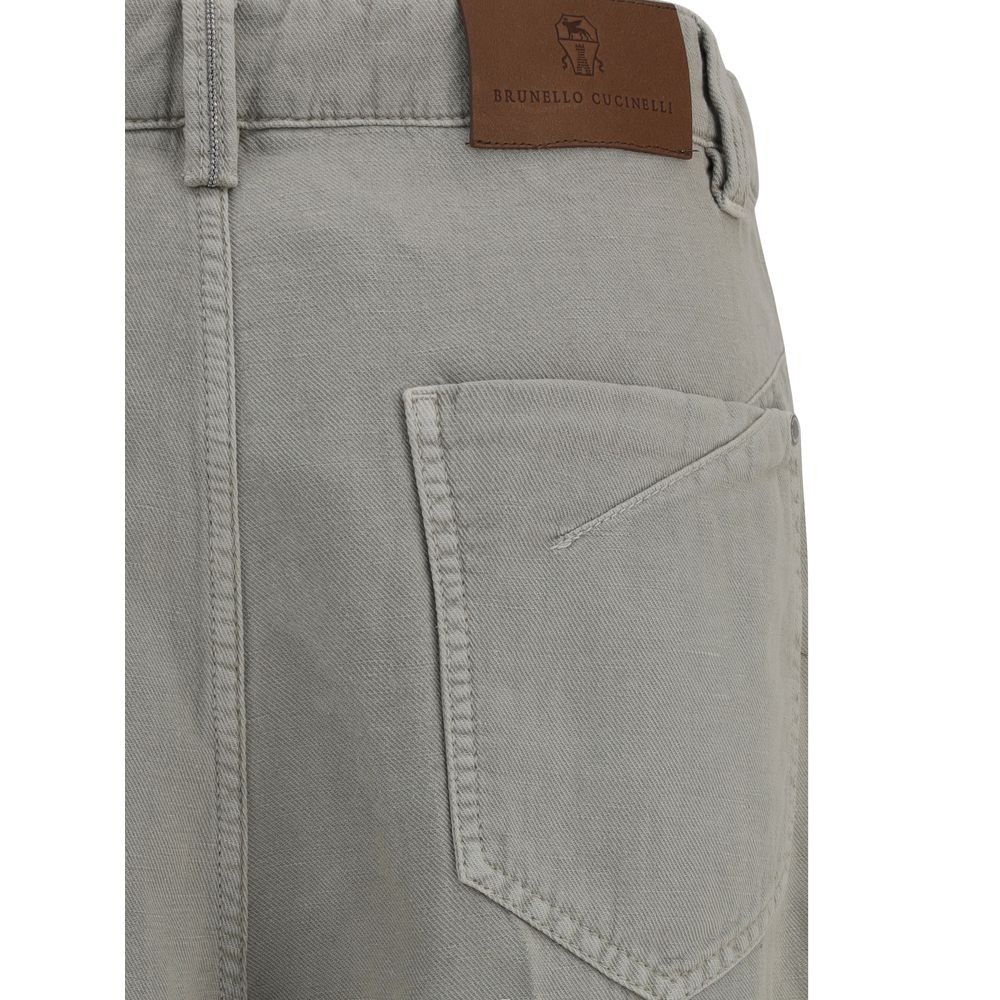Brunello Cucinelli jeans met wijde pijpen