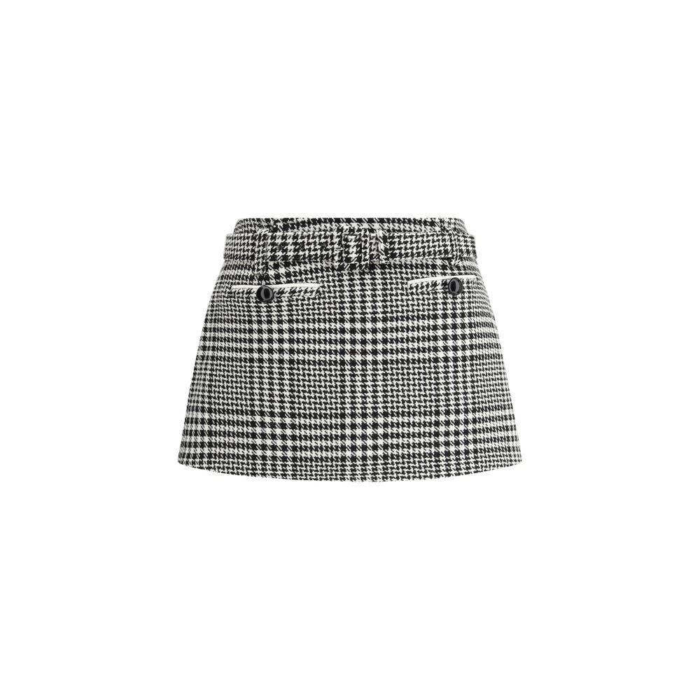 Autoportrait Pantalon-jupe en laine pied-de-poule