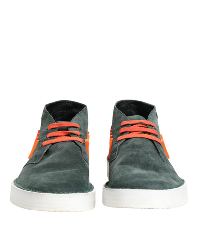 Dolce &amp; Gabbana Groene Derby Logo Casual Heren Sneakers Schoenen