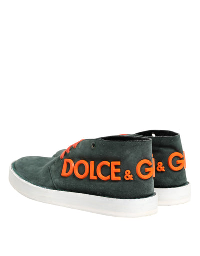 Dolce &amp; Gabbana Groene Derby Logo Casual Heren Sneakers Schoenen