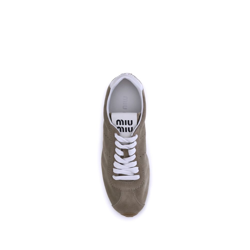 Miu Miu Suède Plume Sneakers