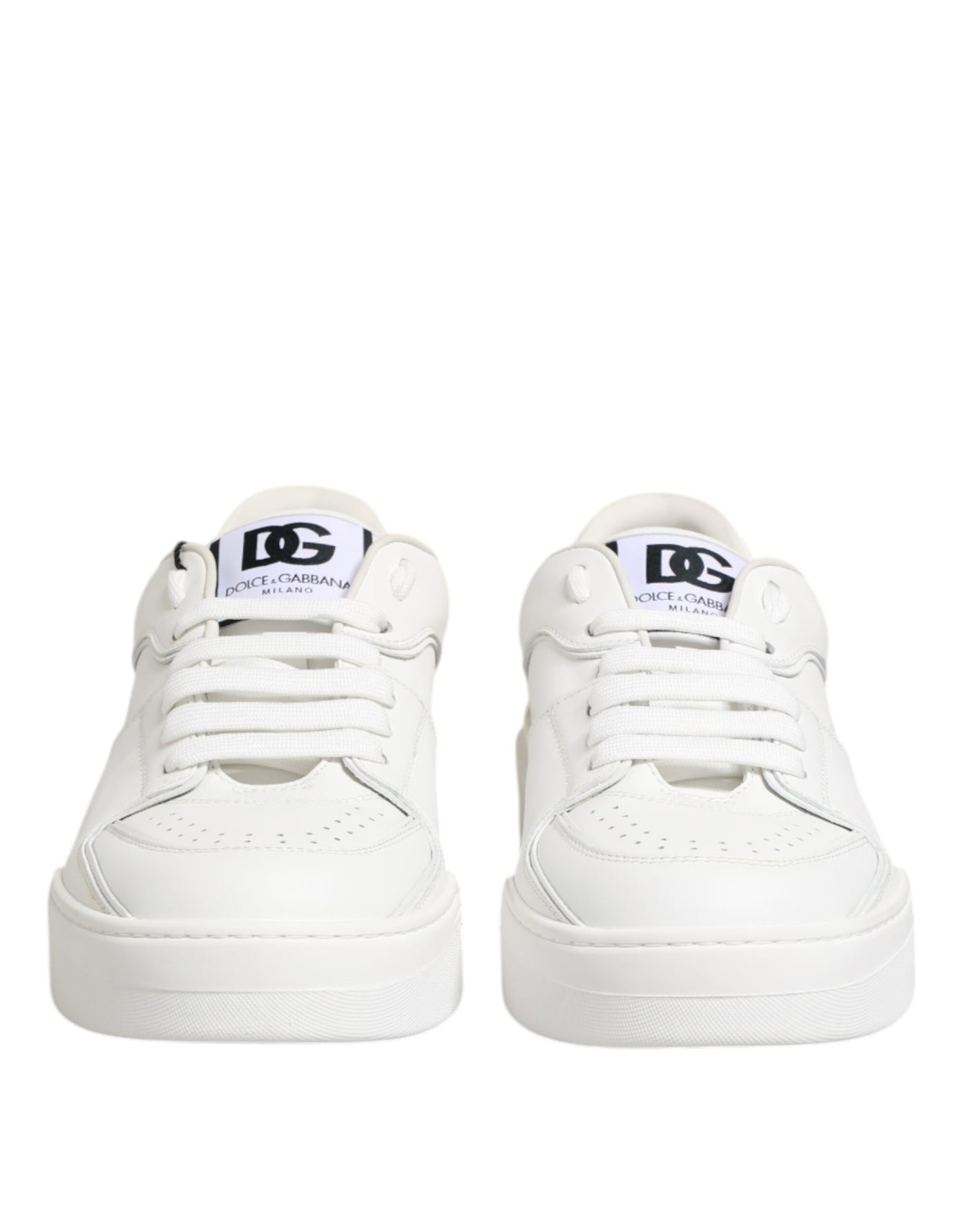 Dolce &amp; Gabbana witte Miami leren lage sneakers