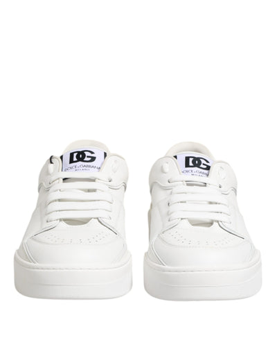 Dolce &amp; Gabbana witte Miami leren lage sneakers