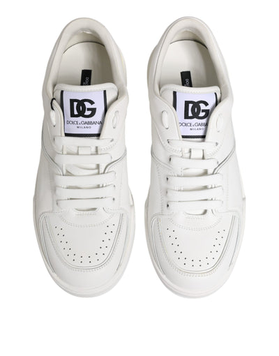 Dolce &amp; Gabbana witte Miami leren lage sneakers