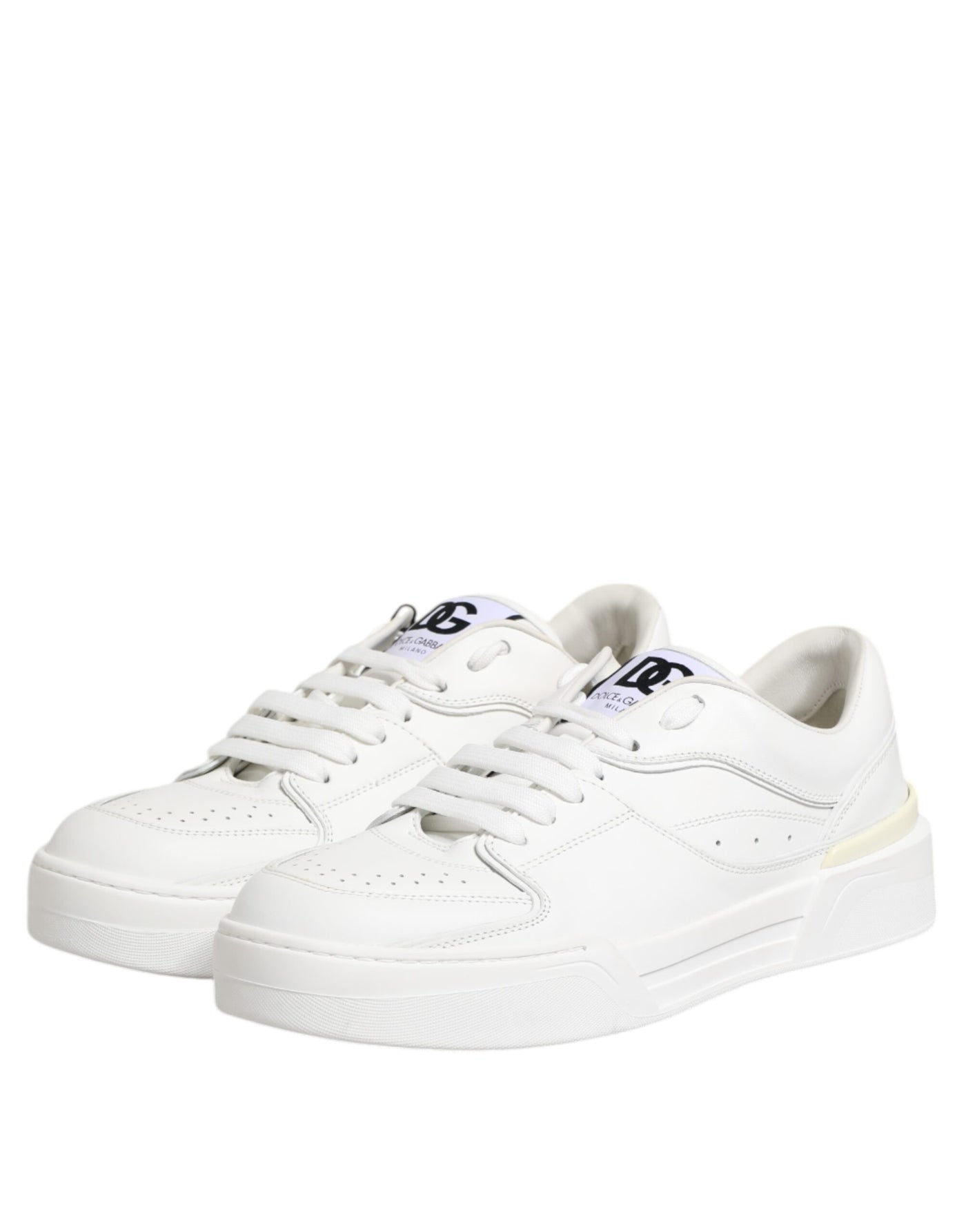 Dolce &amp; Gabbana witte Miami leren lage sneakers