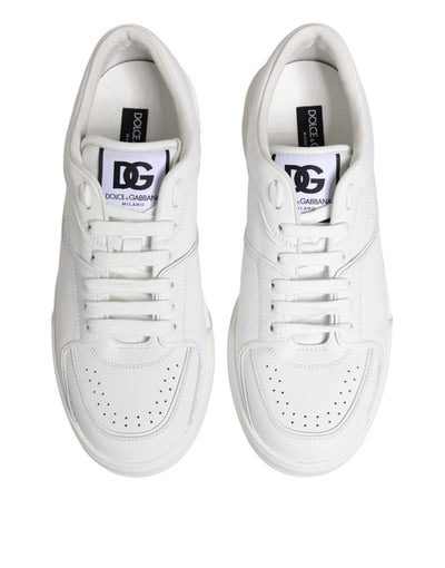 Dolce &amp; Gabbana witte Miami leren lage sneakers