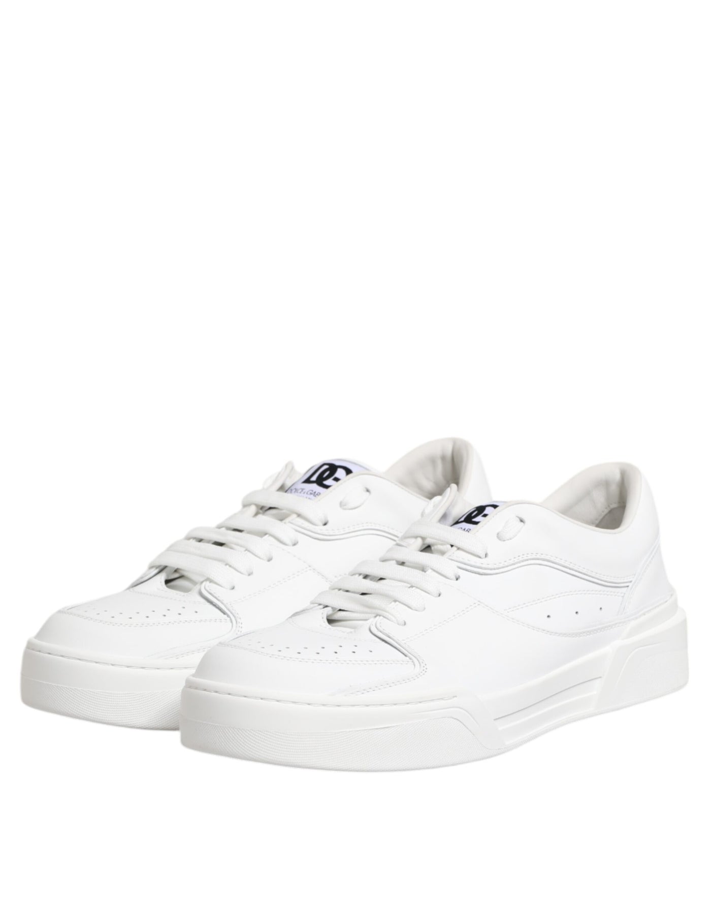 Dolce &amp; Gabbana witte Miami leren lage sneakers