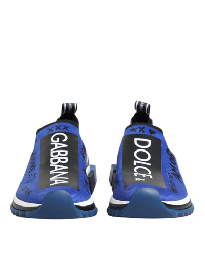 Dolce &amp; Gabbana Blue Logo Low Top Sorrento Sneakers Schoenen